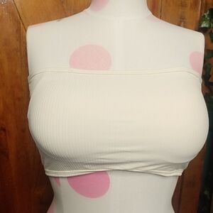 **NWOT** Cream Bandeau Bra